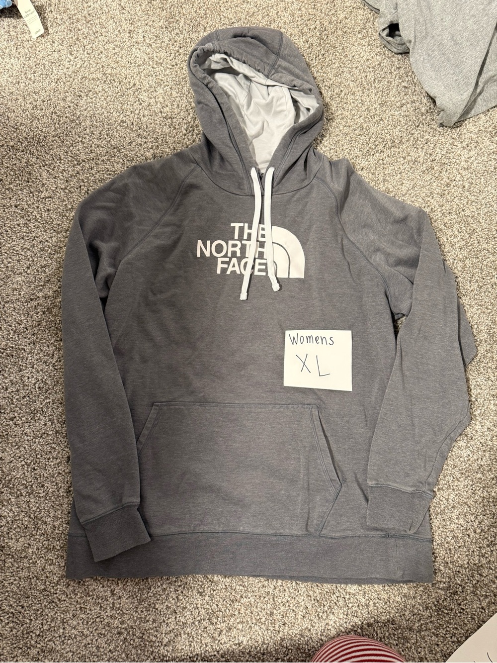 The North Face Women’s Gray Hoodie with White Logo